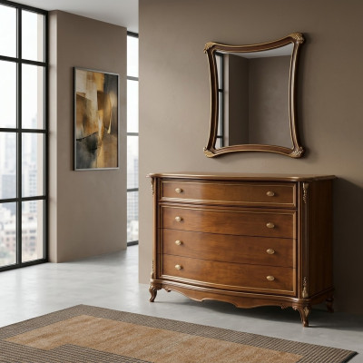 Madera Diseño clásico Comodas Cómoda Armario Armario alto Mesa con cajones