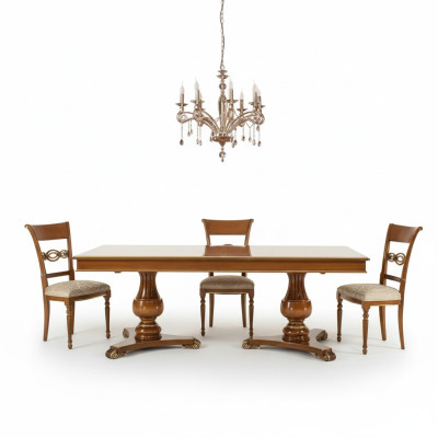 Sillas de comedor de madera Silla de lujo marrón Sillas de salón Muebles nuevos