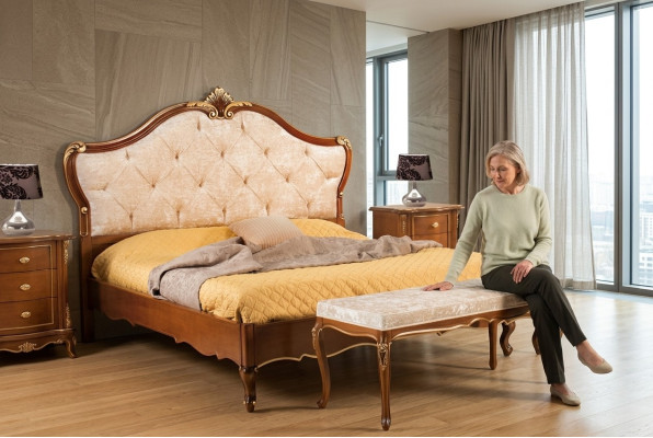 Cama Muebles Cama doble Madera natural Muebles de dormitorio Diseño Camas Muebles Italia