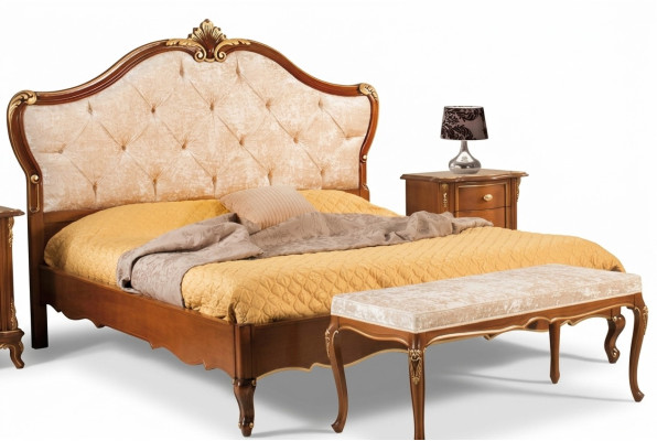 Cama Muebles Cama doble Madera natural Muebles de dormitorio Diseño Camas Muebles Italia
