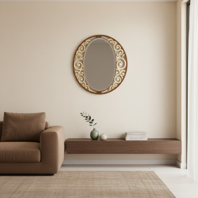 Espejo de diseño clásico, espejo de pared italiano, espejo de suelo de madera italia nuevo.