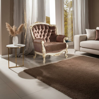 Sillón de 1 asiento de tela, lujoso, de salón, de club, acolchado, nuevo, diseño de sofá.