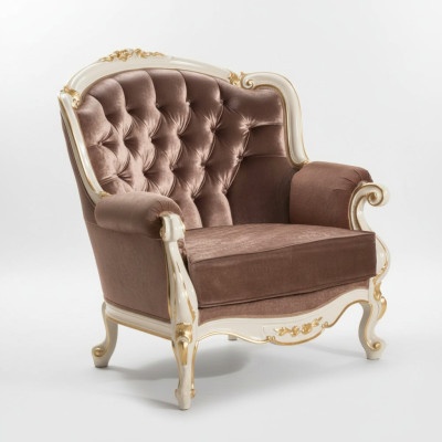 Sillón de 1 asiento de tela, lujoso, de salón, de club, acolchado, nuevo, diseño de sofá.