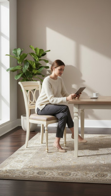 Comedor Muebles de madera Sillas Diseño de lujo Silla tapizada Respaldo Asiento Muebles de oficina Nuevo