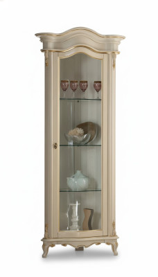 Masivo armario de vidrio de vitrina de madera real, muebles de sala de estar de vitrina de madera real