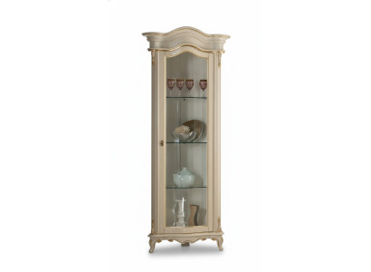 Masivo armario de vidrio de vitrina de madera real, muebles de sala de estar de vitrina de madera real