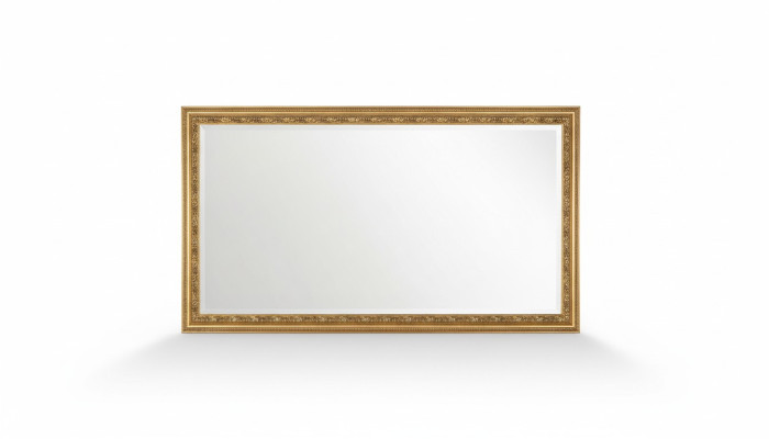 Espejo de diseño clásico italiano, muebles espejo de pared de madera dorada, muebles nuevos.