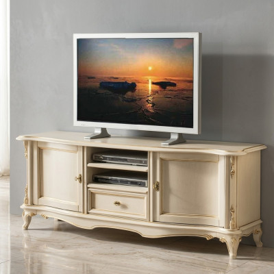Mueble de TV bajo, muebles armarios, armario de salón, cómoda de 180 cm.