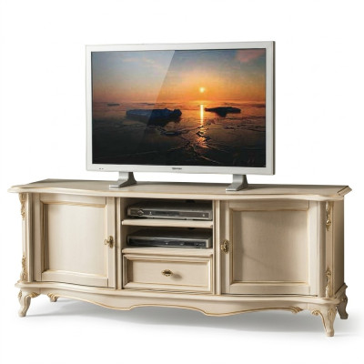 Mueble de TV bajo, muebles armarios, armario de salón, cómoda de 180 cm.