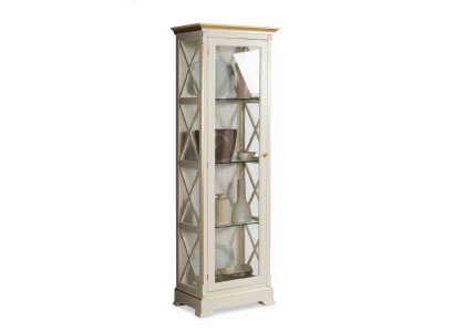 Masivo armario de madera con vitrinas de cristal, vitrina de madera maciza, mueble de salón, aparador.