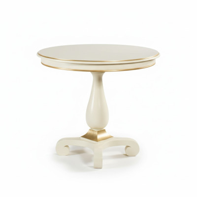 Mesa redonda de lujo de madera maciza de Italia para comedor, mesa redonda, muebles de comedor nuevos.