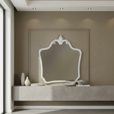 Espejo de diseño clásico Espejo de pared italiano de pie de madera Italia Nuevo