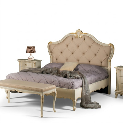 Cama Muebles Cama doble Madera natural Muebles de dormitorio Diseño Camas Muebles Italia