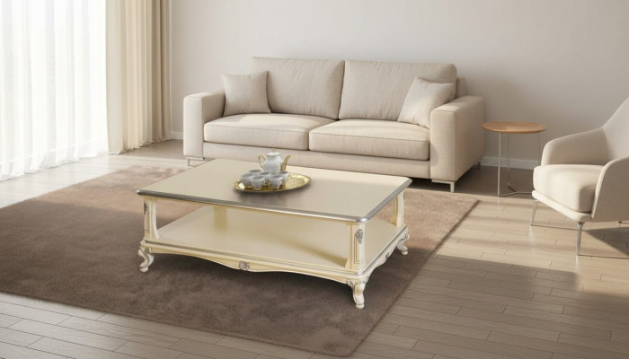 Sofá Mesa Mesa de café Sala de estar Italia Mesa auxiliar Lujo Diseño de mesa de centro