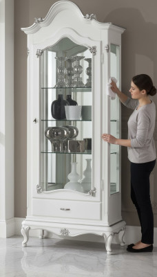 Vitrinas Gabinete de vidrio Muebles italianos Vitrina Sala de estar Aparador Armarios