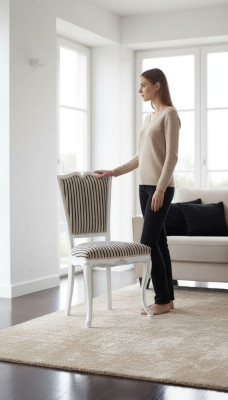 Sillas clásicas Silla Diseñador Silla de madera Silla de comedor Lujo Madera Nuevo Muebles