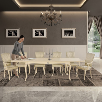 Mesa de comedor Mesa de madera xxl Muebles italianos Mesas de comedor Mesas de comedor 280cm grande