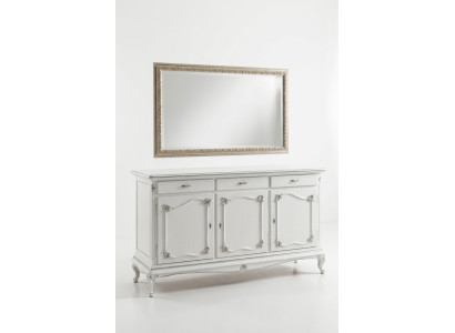 Cómoda muebles italianos macizos espejo 2 piezas cómoda aparador armario madera