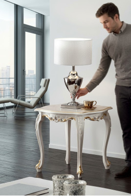 Mesa auxiliar de madera Mesas Mesa clásica de sofá Mesa de café Muebles italianos