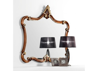 Espejo de pared italiano Espejo clásico Muebles de madera de lujo Mobiliario nuevo