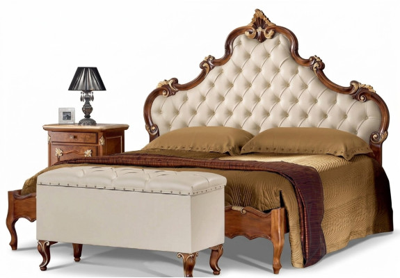 Muebles de cama Cama doble Chesterfield Muebles de dormitorio Camas Muebles Italia Nuevo