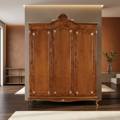 Armario de madera Robusto Armario Guardarropa de dormitorio macizo Madera de muebles de dormitorio de madera real Nuevo