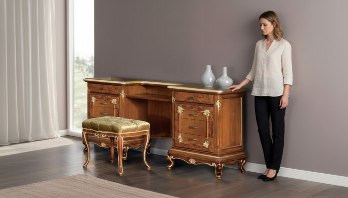 Dormitorio Mesa consola de madera Mesa Consola Maquillaje Muebles Secretaria Nueva