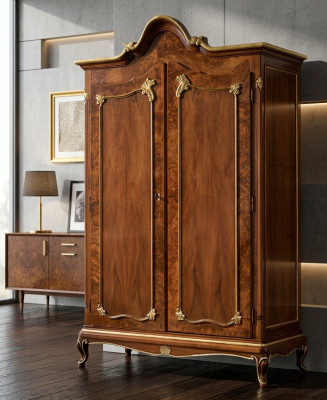 Armario de madera, armario, armario de madera maciza, muebles de dormitorio de madera real, nuevo.