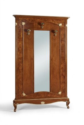 Perchero de pared de pie de madera Ropa italiana de madera.