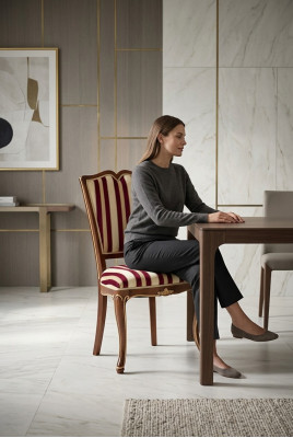 Sillas clásicas Silla Diseñador Silla de madera Silla de comedor Lujo Madera Nuevo Muebles