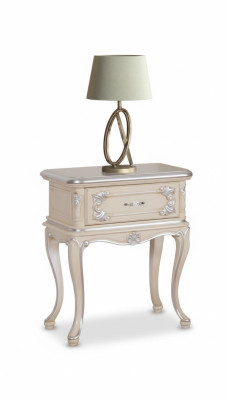 Mesita de noche, mesita auxiliar, muebles, decoración italiana, mesa de madera clásica.