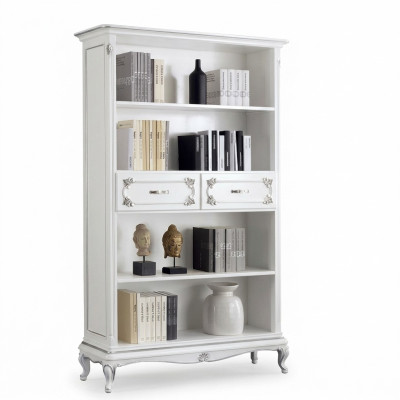 Vitrina de salón armario librería estantería aparador muebles clásicos estantes de madera.