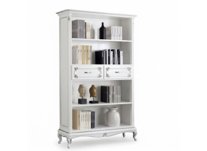 Vitrina de salón armario librería estantería aparador muebles clásicos estantes de madera.