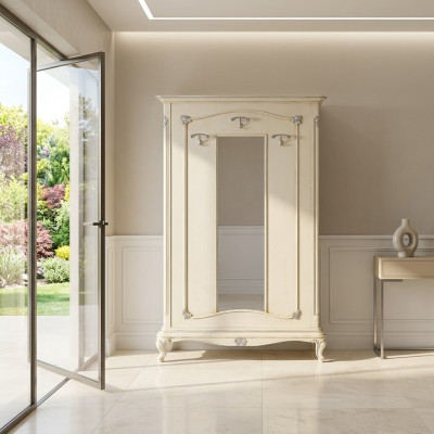 Clásico armario de madera muebles de lujo de Italia armario de madera armarios
