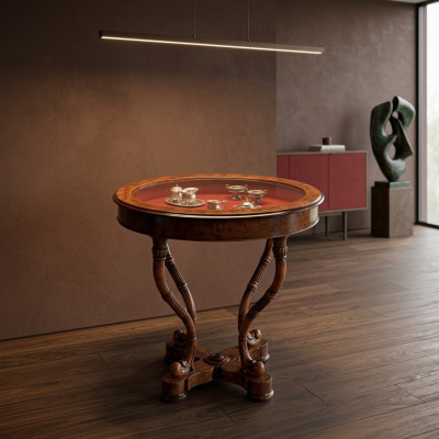 Mesa de centro Mesa de madera Diseño de mesas Mesa redonda italiana Mesa auxiliar de madera