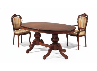 Juego de comedor conjunto de comedor Juego clásico de madera real Set de sillas 2x sillas 3 piezas