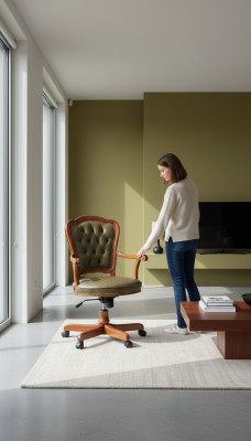 Silla de oficina, silla giratoria Chesterfield, silla ejecutiva de cuero italiano, silla con respaldo.