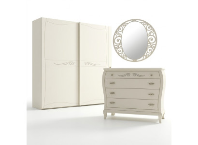 Aparador cómoda con espejo Aparadores Muebles de madera Blanco Italia