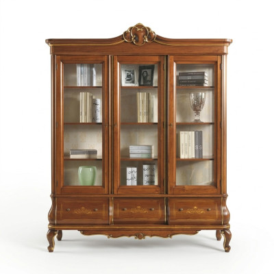 Vitrina Armario Librero Aparador Muebles italianos clásicos Estantes Madera