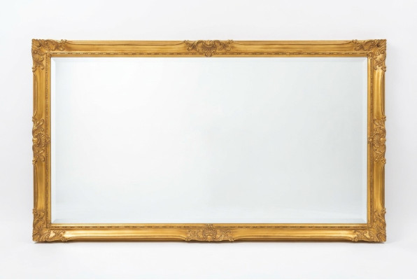 Espejo de diseño clásico italiano, espejo de pared de madera, muebles de madera xll grande.
