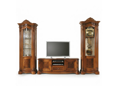 Vitrina rtv salón pared para televisión mueble diseño art déco conjunto de vitrinas armario.