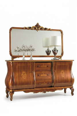 Mueble para el pasillo con espejo, aparador, muebles de madera, armario, muebles, cómoda, marrón, nuevo.