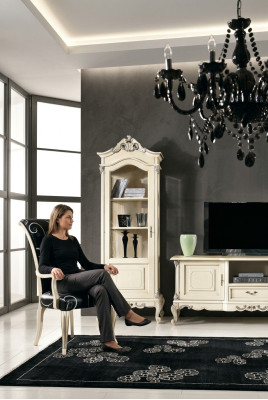 Klassische conjunto de pared para sala de estar Vitrina rtv Aparador Vitrinas Armario Armarios 3 piezas.