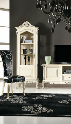 Klassische conjunto de pared para sala de estar Vitrina rtv Aparador Vitrinas Armario Armarios 3 piezas.