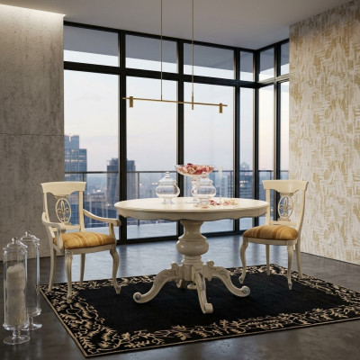 Muebles conjunto de mesa y sillas de comedor. Conjunto de mesa de comedor de 3 piezas con 2 sillas. Muebles clásicos de comedor.