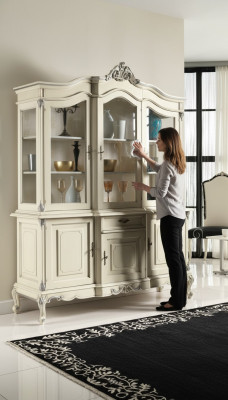 vitrina blanca muebles de lujo italianos vitrinas aparador armario armarios de cristal