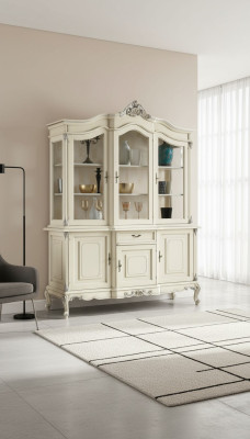 vitrina blanca muebles de lujo italianos vitrinas aparador armario armarios de cristal