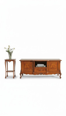 Mueble de TV, armario bajo, mesa de salón de madera + mesa de centro nuevos.