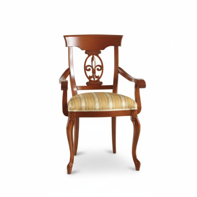 Silla de comedor de lujo Sillas clásicas de madera Diseño de silla de madera Muebles italianos