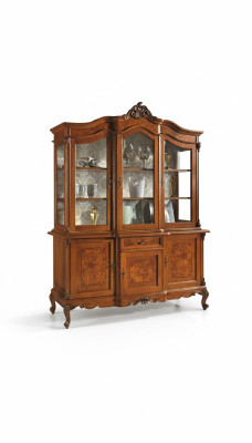 Vitrina de vidrio Armario Vitrina Sala de estar Madera Aparador Muebles italianos Estante